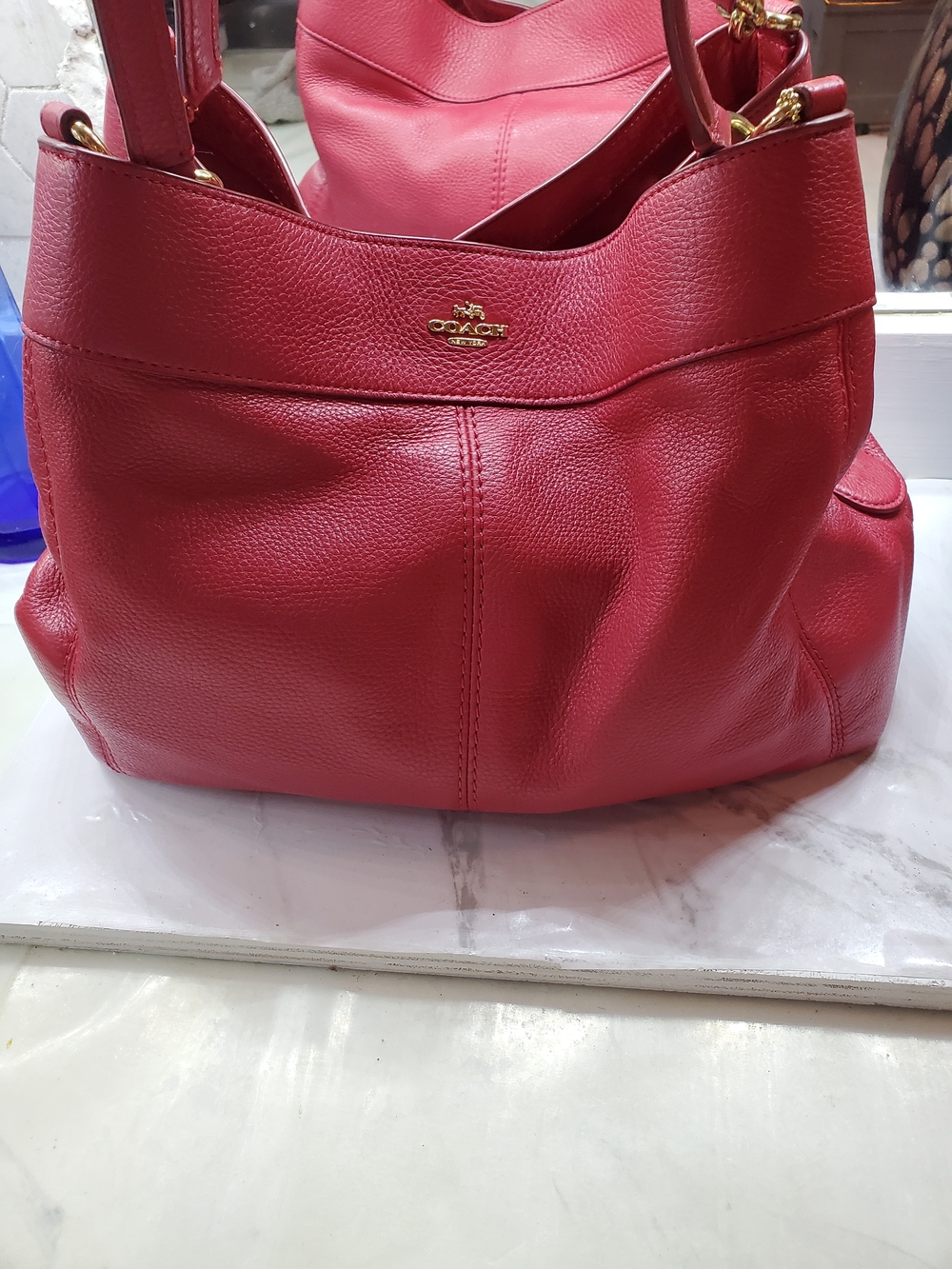 Coach Lexy Hot Pi 89.00nk Pebbled Leather Shoulder Tote REDUCED..